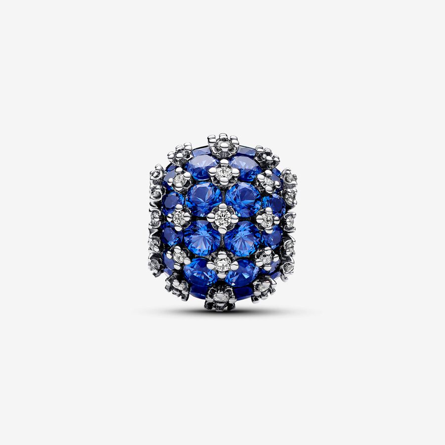 Sparkling Pavé Round Blue Charm - Image 2