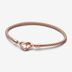 Rose Gold Studded Chain Bracelet