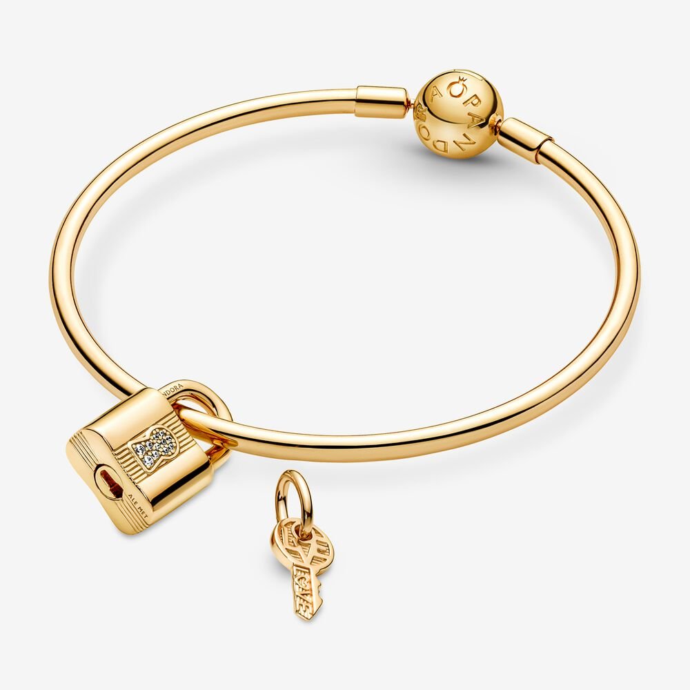 Padlock & Key Dangle Charm - Image 2