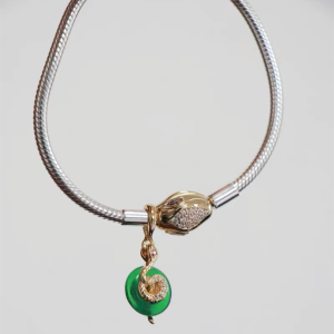 Lunar New Year Snake Dangle Charm and Bracelet Set