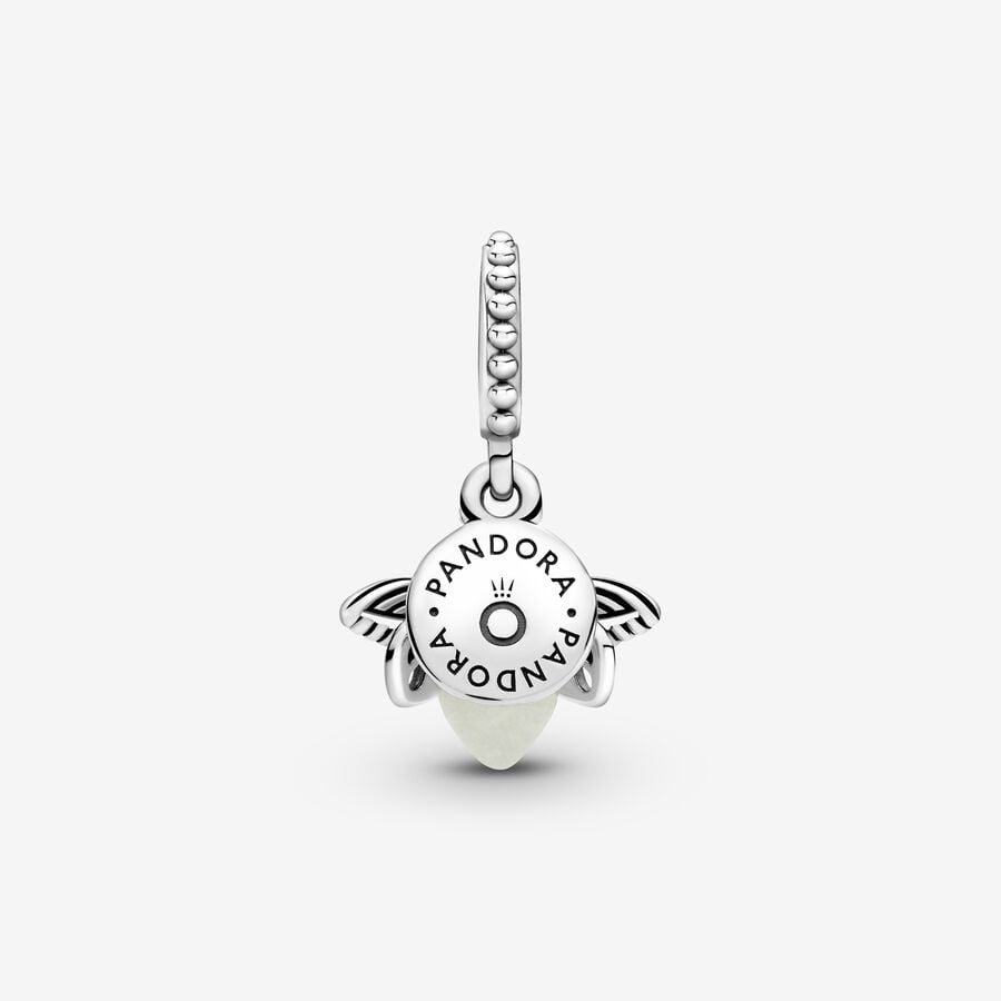 Glow-in-the-dark Firefly Dangle Charm-Sterling silver - Image 3