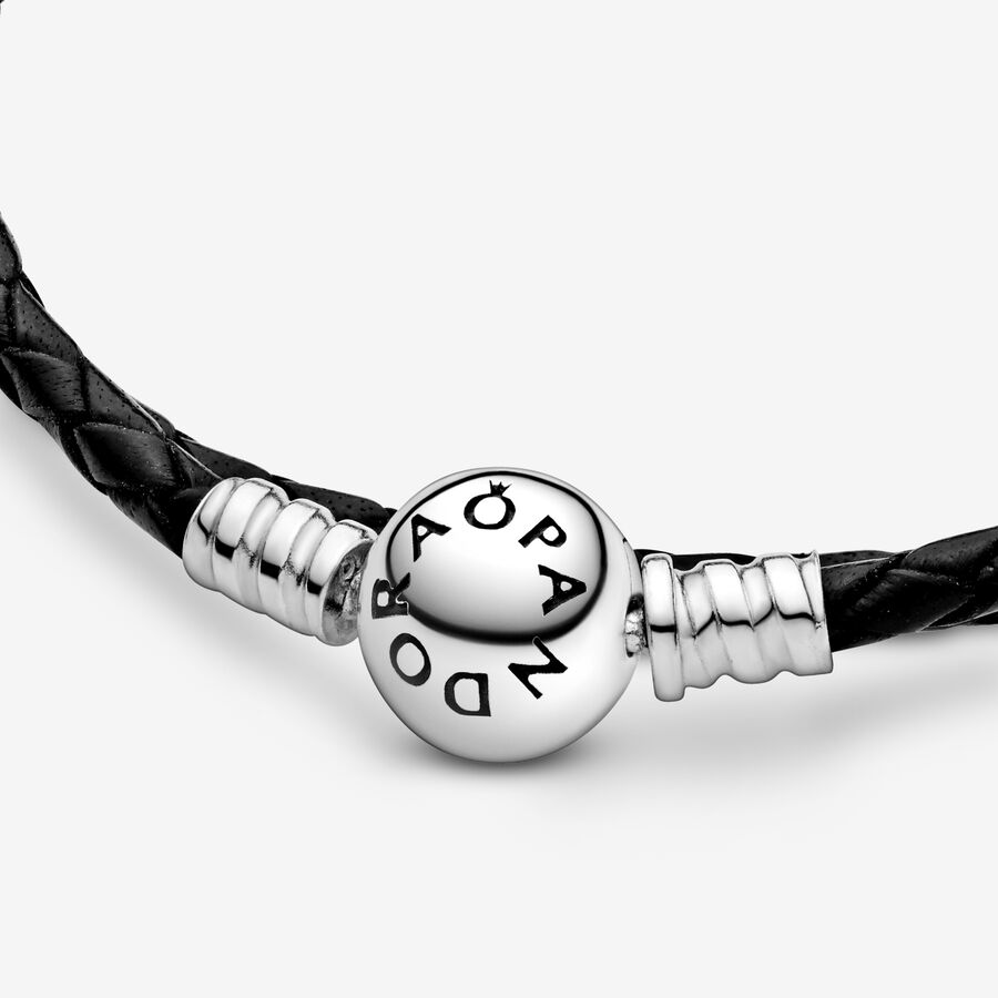 Double Black Leather Bracelet - Image 4