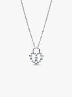 Sparkling Heart Padlock Pendant Necklace