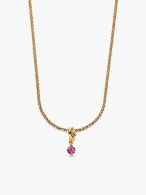 14k Gold Plated October Birthstone Necklace Set