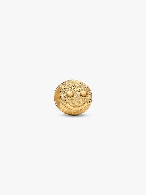 Textured Happy Face Mini Charm