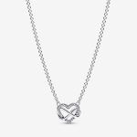 Sparkling Infinity Heart Collier Necklace