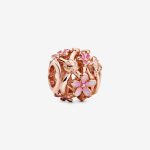 Openwork Pink Flower Charm