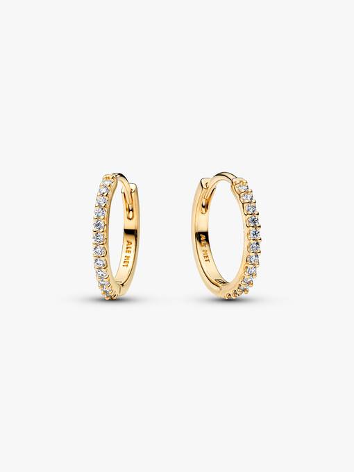 Sparkling Mini Hoop Earrings - Image 2