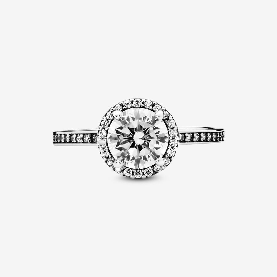 Round Sparkle Halo Ring - Image 2