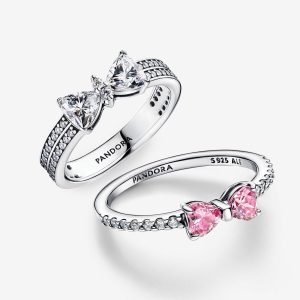 Sparkling Bow Ring Set