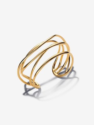 Organically Shaped Wired Open Bangle