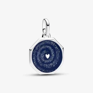 Galaxy Heart Medallion Charm