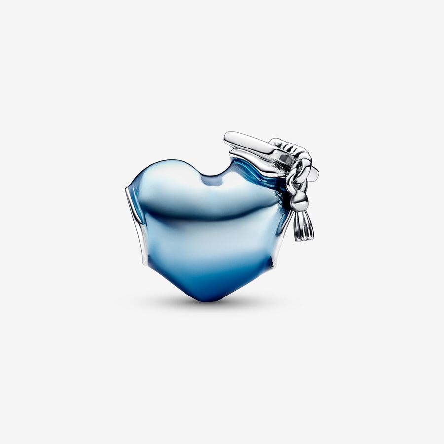 Blue 2023 Graduation Heart Charm - Image 2