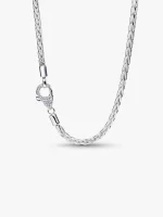 Pavé Clasp Foxtail Chain Charm Necklace