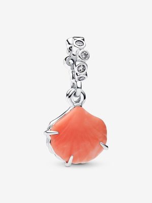 Coral-colored Shell Double Dangle Charm