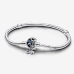 Sparkling Moon Clasp Snake Chain Bracelet