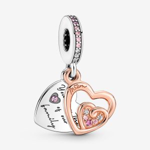 Entwined Infinite Hearts Dangle Charm