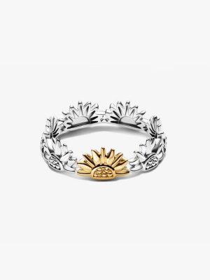 Sunflower Two-Tone Band Ring