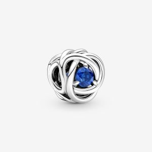 Blue Eternity Circle Charm