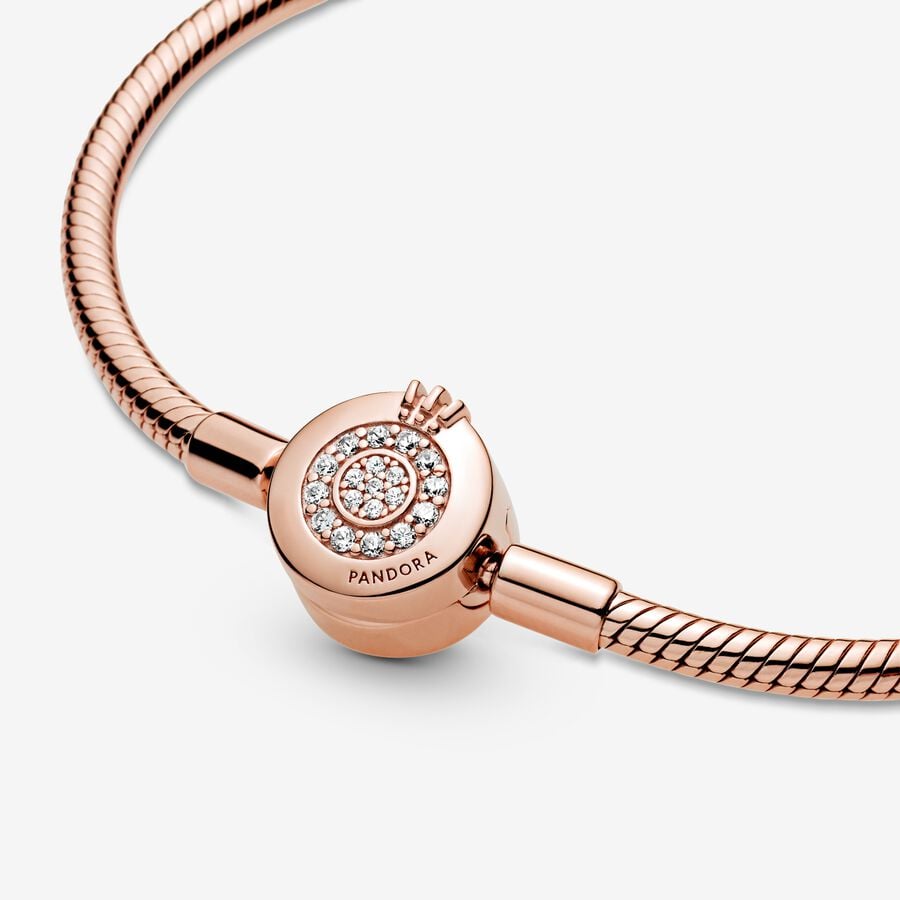 Smooth Rose Signature Padlock Bracelet - Image 4