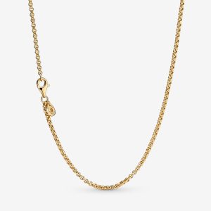 Gold-Plated Rolo Chain Necklace - - 369260C00-60