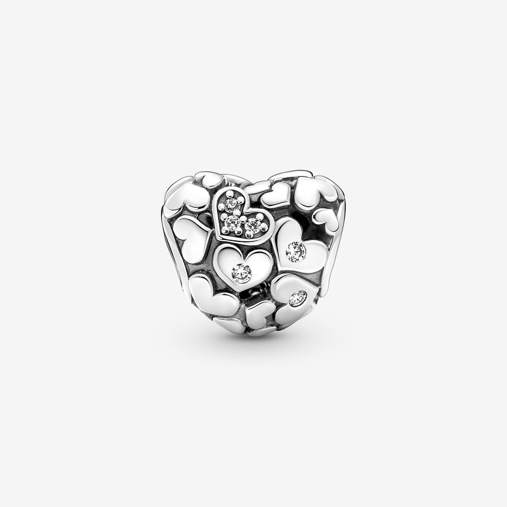 Sparkling Openwork Heart Charm - Image 2