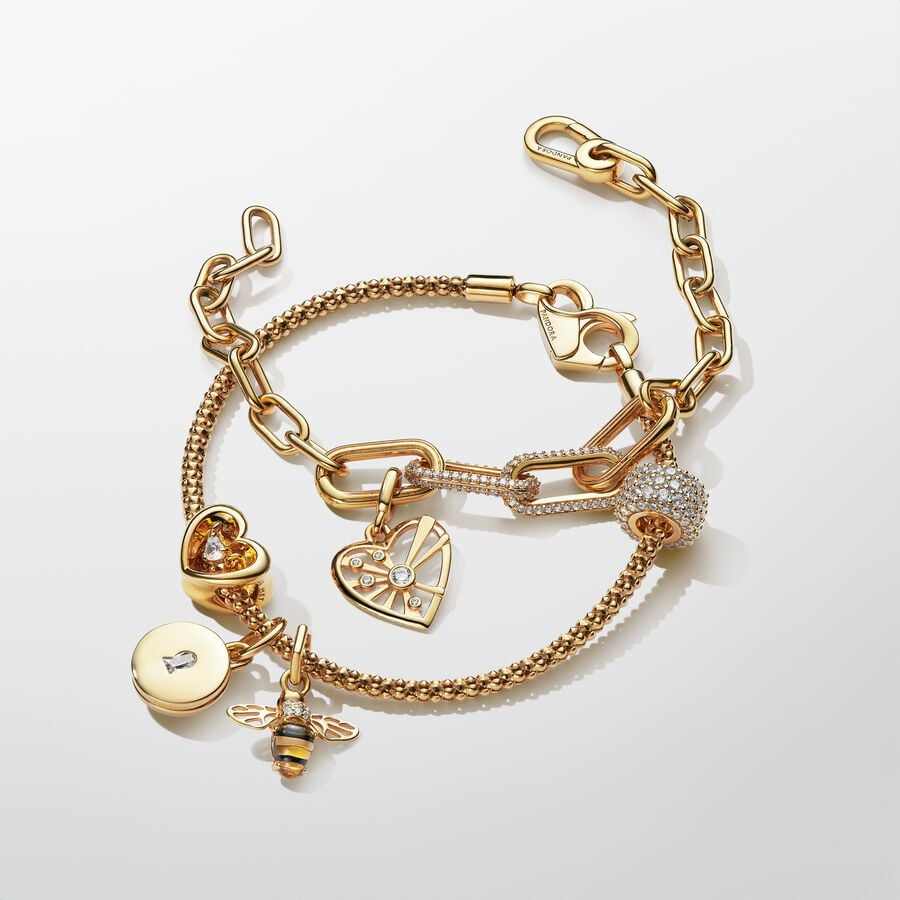 Gold studded chain bracelet - Image 2