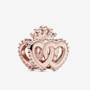 Crown & Entwined Hearts Charm