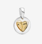 Mom's Golden Heart Dangle Charm