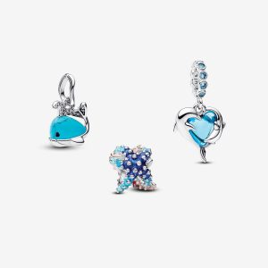 Deep Blue Sea Animal Charm Trio