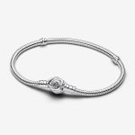 Moments Rose in Bloom Clasp Snake Chain Bracelet