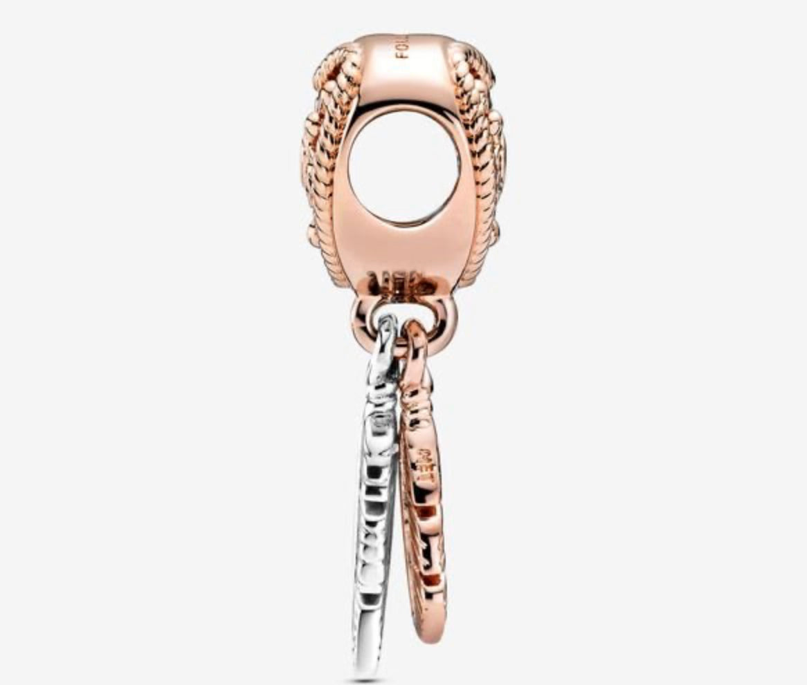 Openwork Heart & Two Feathers Dreamcatcher Charm - Image 3