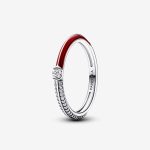 Pavé & Red Dual Ring