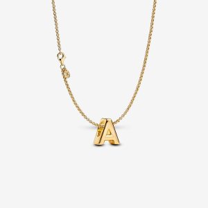 Letter A Charm Necklace
