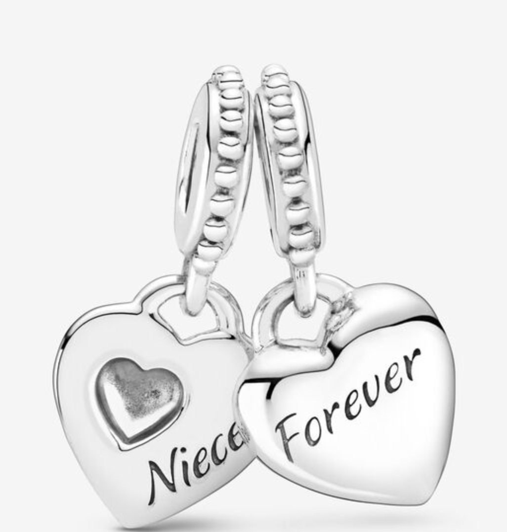 Aunt & Niece Split Heart Charm - Image 2