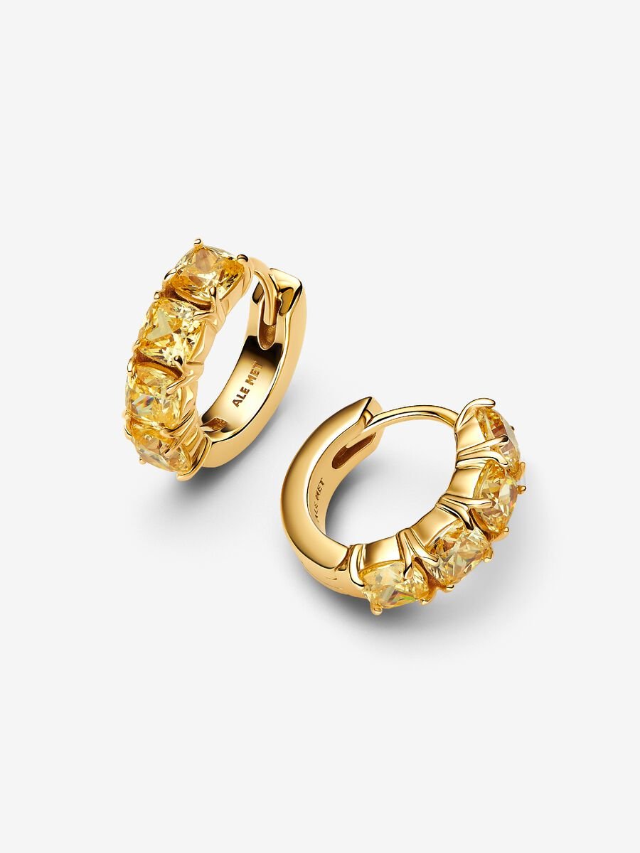 Yellow Hoop Earrings - Image 2