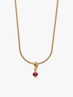 14k Gold Plated January Birthstone Necklace Set