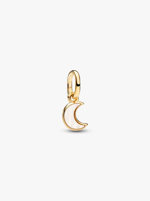 White Crescent Moon Mini Dangle Charm