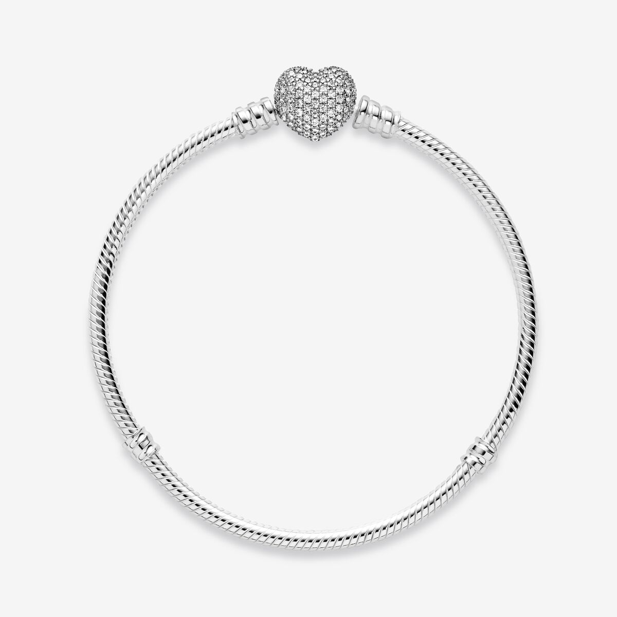 Silver Pavé Heart Bracelet - Image 3