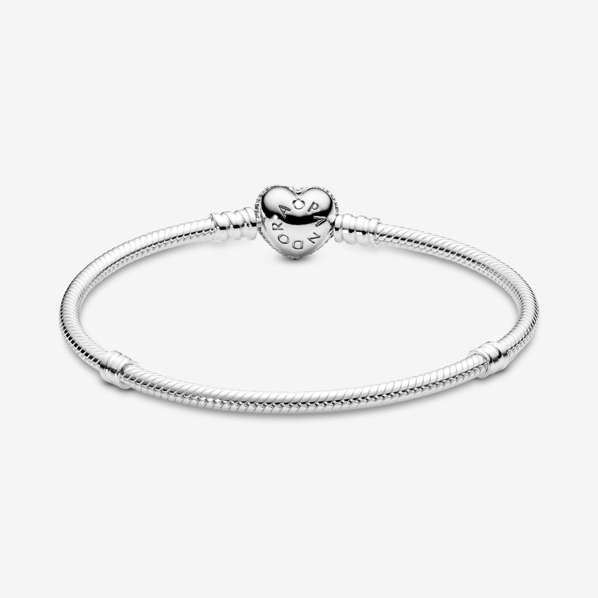 Silver Pavé Heart Bracelet - Image 2