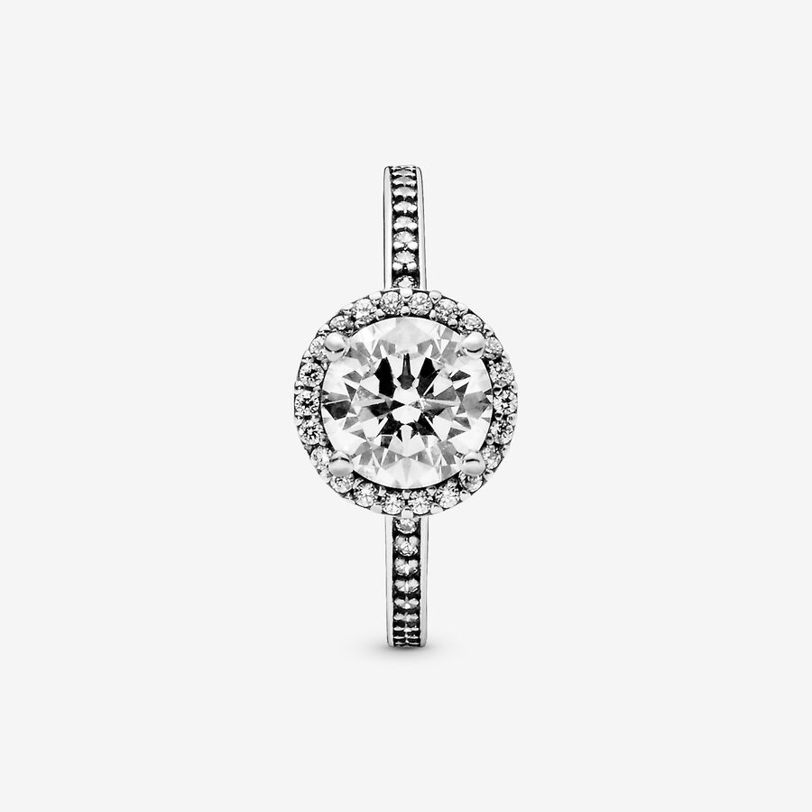 Round Sparkle Halo Ring - Image 4