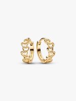 Linked Hearts Hoop Earrings