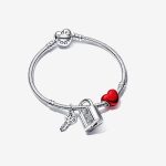 Heart Clasp Bracelet and Charms Set