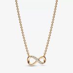 14k Gold-plated Sparkling Infinity Collier Necklace