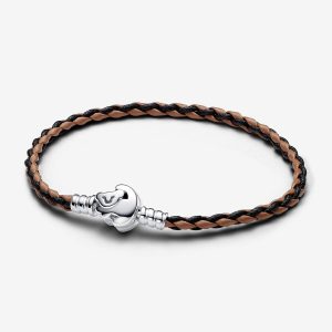 Moments Braided Leather Bracelet