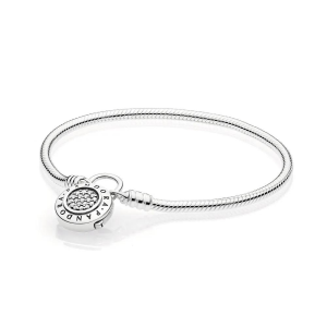 Smooth Signature Padlock Clasp Bracelet