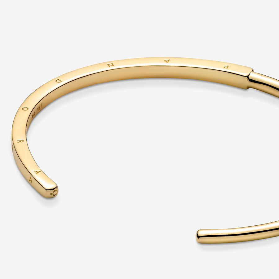 Signature I-D Open Bangle Gold plated - Image 4
