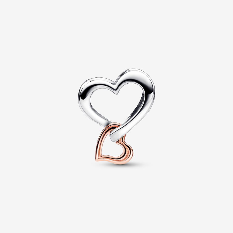 Two-tone Openwork Infinity Heart Charm - Image 3