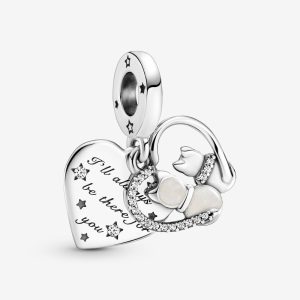 Cats and Hearts Dangle Charm