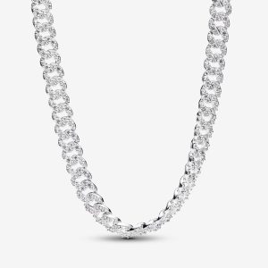 Pavé Cuban Chain Necklace